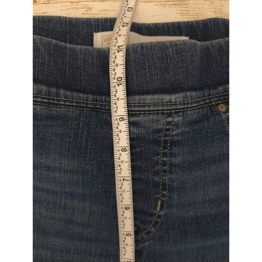 Levis Totally Shaping Pull On Skinny Dark Wash Blue Stretch Jeans Womens 16S - Picture 4 of 9